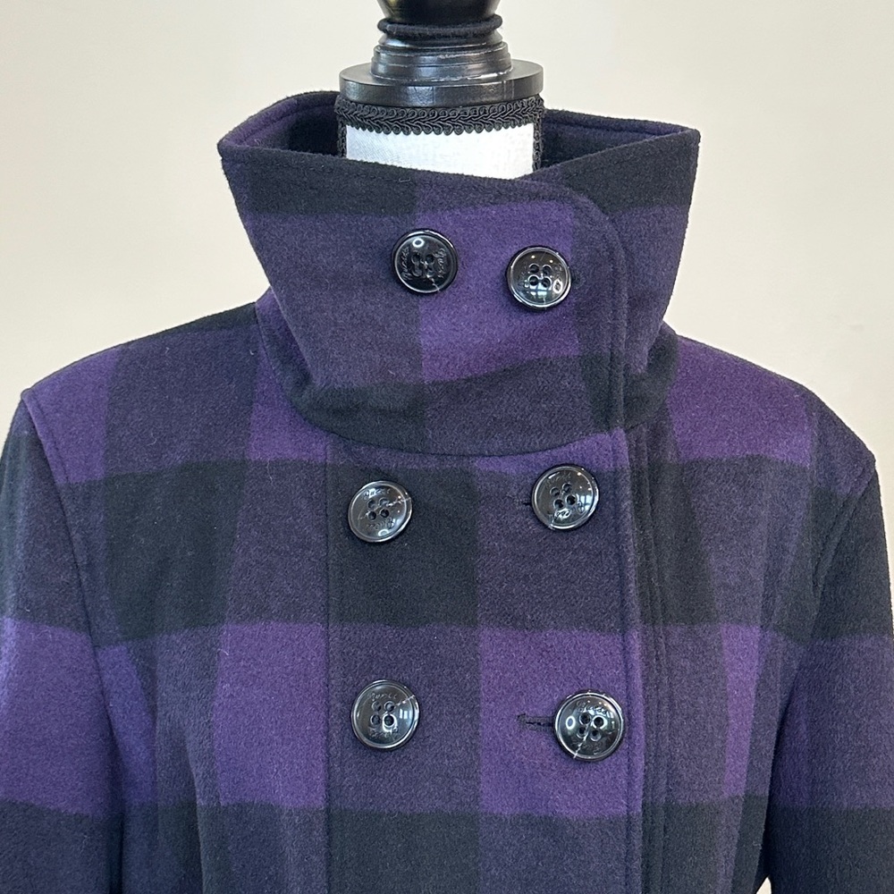 Guess Purple & Black Plaid Jacket - Picture 9 of 17